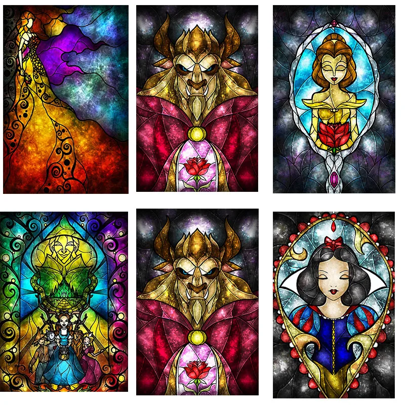 

Disney Snow White Cartoon Girl Wall Art Canvas Painting Nordic Posters and Prints Wall Pictures for Living Room Decoration