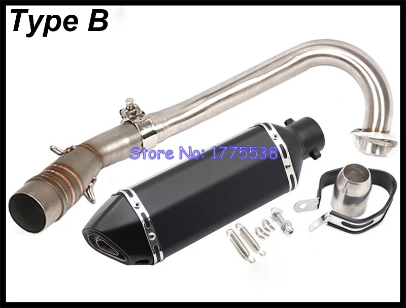 Type B Глушитель мотоцикла выхлопная труба для 17-18 XMAX 250 XMAX300 углеродного волокна цвет мотоцикла выхлопной глушитель средней трубы - Цвет: Type B