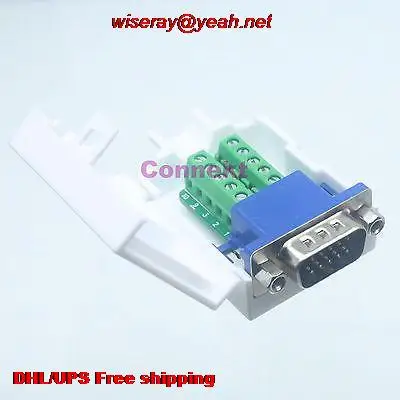 DHL/EUB 50 шт. разъемы DB15 VGA Мужской 9Pin D-Sub 3+ 6 линия пластиковая крышка гайка терминал Board-A6