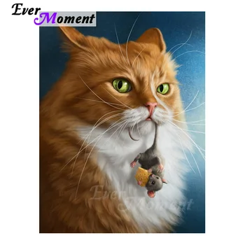 

Ever Moment Diamond Painting Cartoon Cat Mosaic Making Full Square Drills Handicrafts Decoration Hobbies Leisure At Home 4Y1197