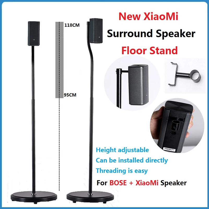 1 Paio Hook Up Surround Speaker Staffa Da Pavimento Per Bose Xiaomi Mi Home Theater Ktv Treppiede In Metallo Rack Audio Da Terra