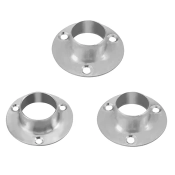 

uxcell Wardrobe Pipe Brackets, Wall Mount Hanging Rail Rod Support Sockets