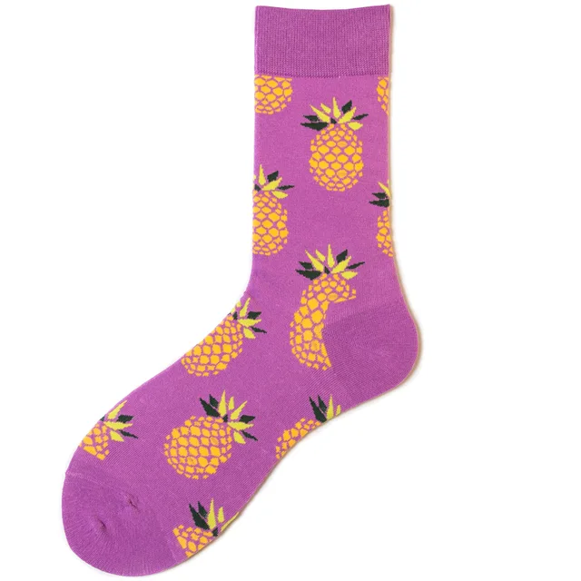 Unisex Fashion Art Men Sock 3D Print Fruit Happy Socks Avocado Apple Cherry Crew Men Funny Meias Cotton Harajuku Soft Socks 21