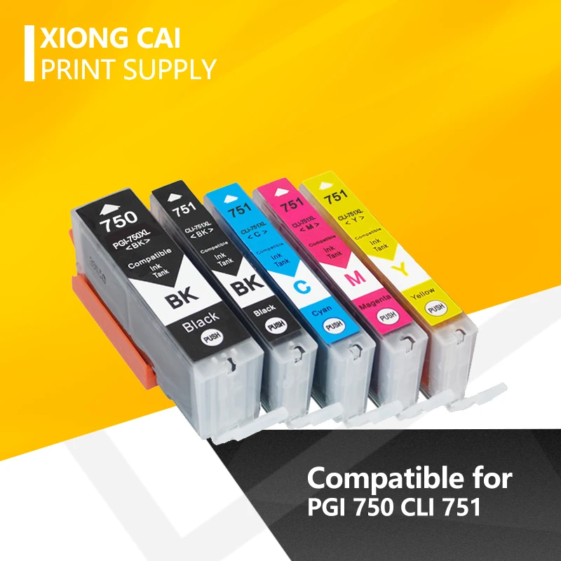 PGI 750 CLI 751 compatible ink Cartridge for Canon MG6370 MG7170 MG7570 ...