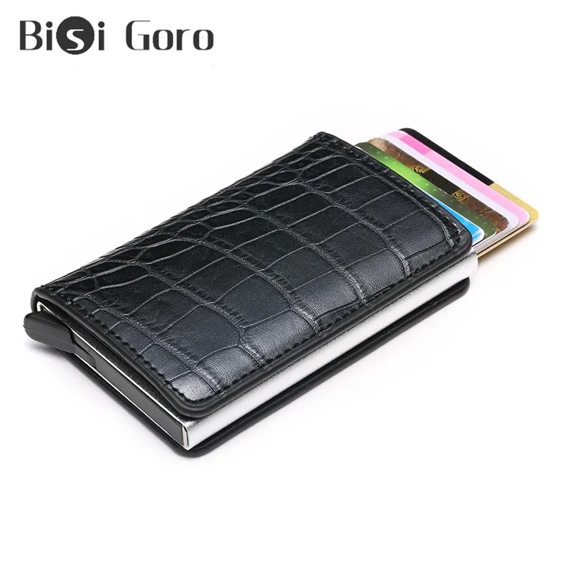 BISI GORO мужские и женские RFID кошельки винтажный кредитный держатель для карт