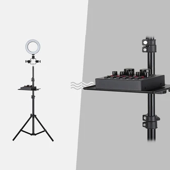 

Besegad Sound Card Tray Microphone Mic Rack Stand Support Tray Phone Clip Holder for Live Broadcast Stage Meeting Room 20.5*14cm