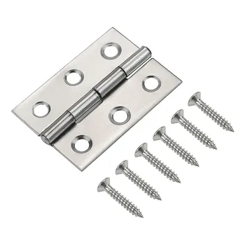 

20Pcs Folding Butt Hinges Silver Tone Home Furniture Hardware Stainless Steel Door Hinge with 120Pcs Screws Door Hardware TB