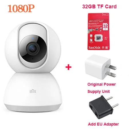 1080P ad EU plug 32G Обновление Xiaomi IMI Смарт Камера 360 Угол обзора 1080P HD WI-FI инфракрасный Ночное видение веб-камеры видео Камера Видеоняни и Радионяни - Цветной: 1080P ad EU plug 32G