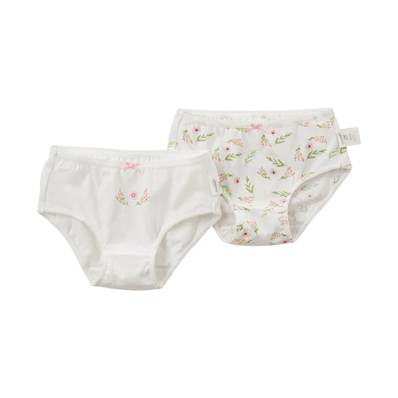 DB12474 dave bella/комплект из 2 предметов для маленьких девочек; хлопковые трусики - Цвет: floral print