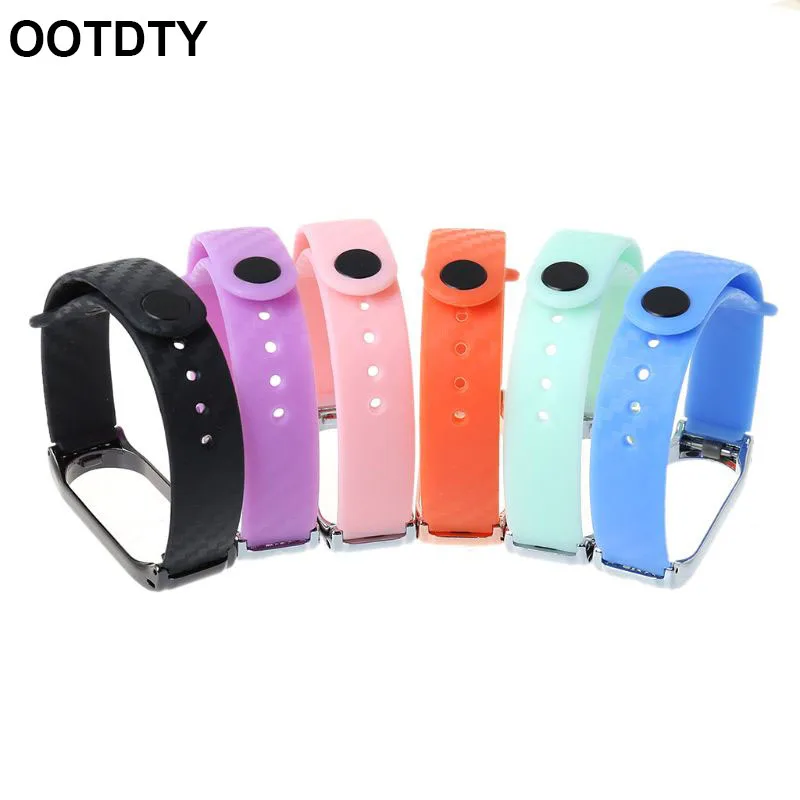 Силиконовый углепластиковый футляр для часов Ремешок для Xiaomi Mi Band 4 металлический корпус браслет