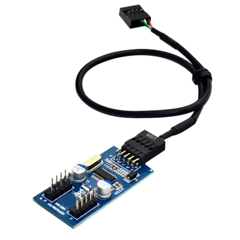 Extension Cable Card 1 to 4 USB2.0 Hub Connector Computer Accessories 9pin USB Header Extension Card USB 2.0 Splitter Cable Connector Extension Cable Card 1 to 4 USB2.0 Hub Connector Computer Accessories 9pin USB Header Extension Card USB 2.0 Splitter Cable Connector