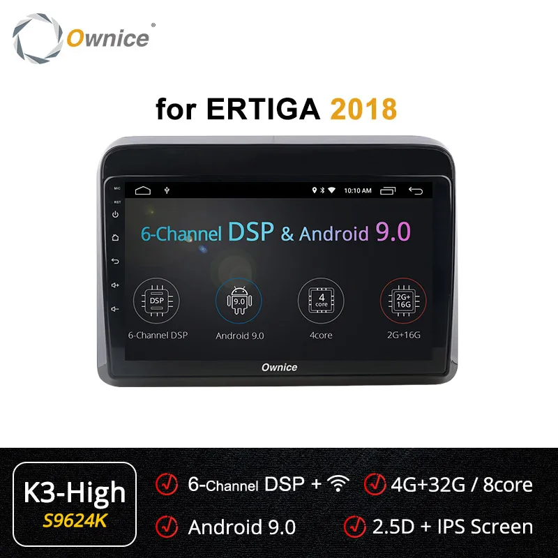 S9624 K3 HIGH Ownice, стерео, Восьмиядерный, Android 9,0, Автомагнитола для Suzuki Swift Ertiga gps k3 k5 k6 DSP 4G LTE SPDIF навигация видео - Цвет: S9624 K3 HIGH