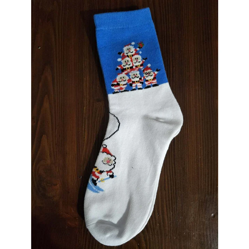 Рождественские носки, 1 пара детских хлопковых колготок, Санта Клаус Хлопок Снеговик, рождественские украшения для дома Рождественские подарки год подарок - Цвет: A11