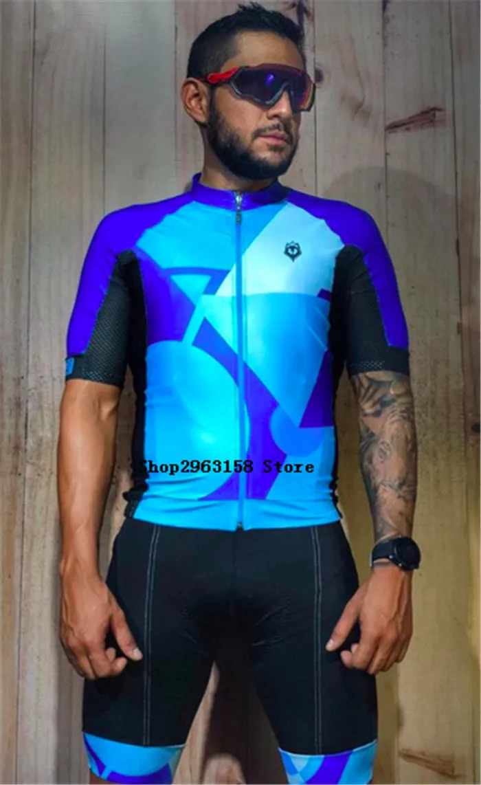 FRENESI мужской Pro Team триатлон костюм короткий рукав Велоспорт Джерси Skinsuit комбинезон Майо Велоспорт Ropa ciclismo набор гель - Цвет: as picture