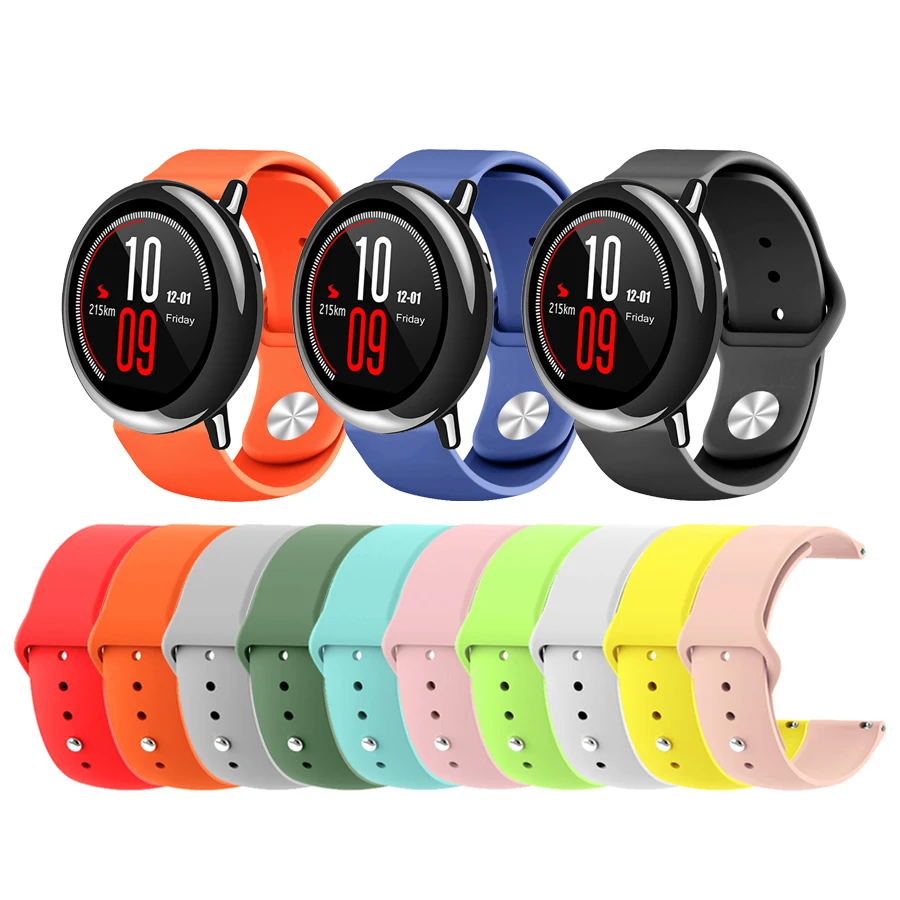 Спортивный ремешок для часов Xiaomi Huami Amazfit Pace силиконовый сменный цветной браслет