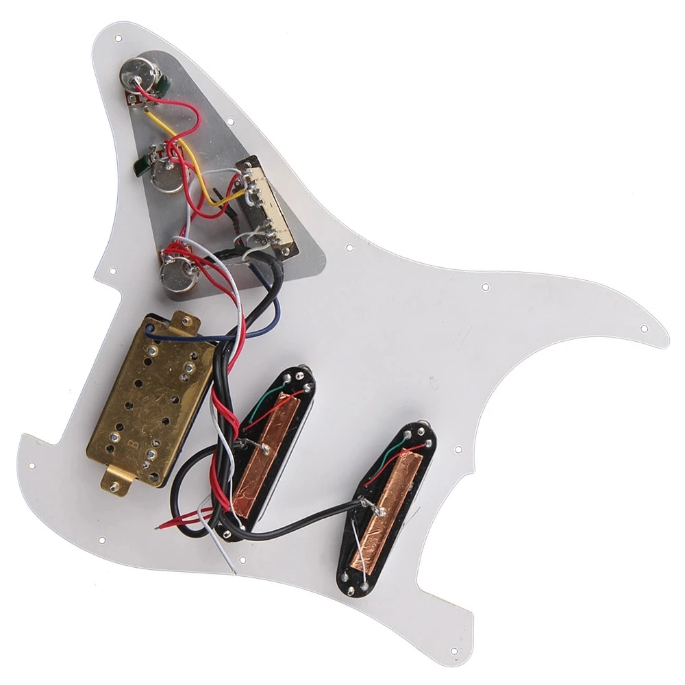 2 одиночных катушки с двумя рельсами пикапа хамбакера электрогитары Pickguard|Детали