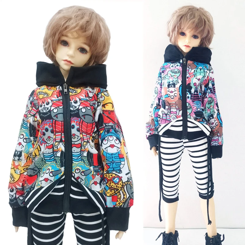Одежда для куклы 30/45/60 см шарнирной 1/3 1/4 1/6 SD DD модные толстовки с капюшоном куртка