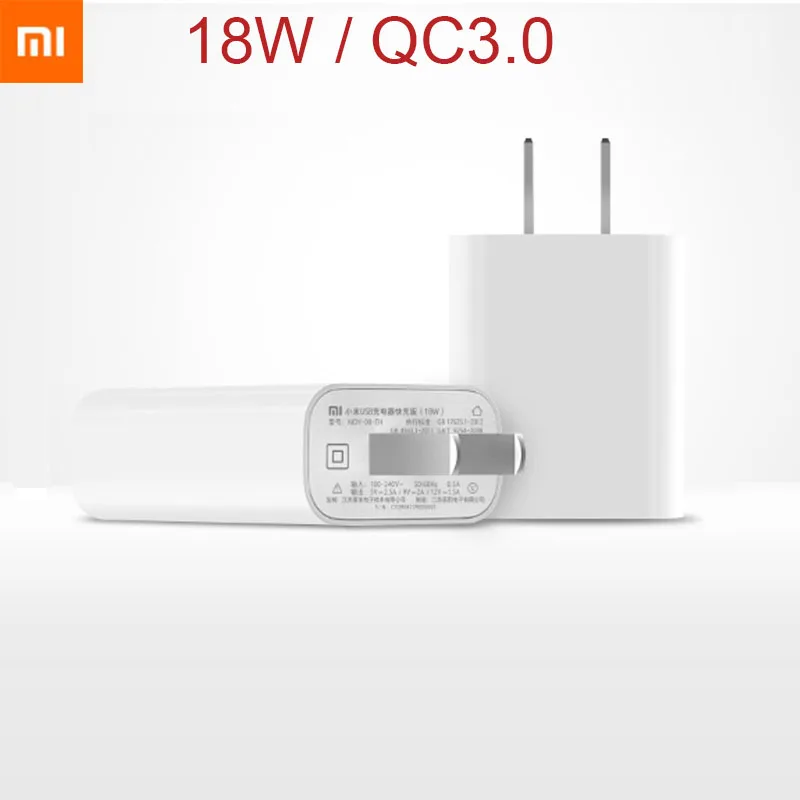 Оригинальный Xiaomi быстрое Зарядное устройство QC3.0 18 Вт MDY 08 EH Выход 5В = 2.5A 9V 2A 12V 1.5A