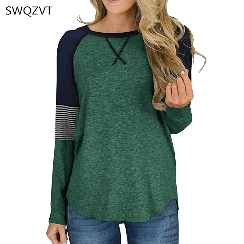 Najtaniej Nowa koszulka z długim rękawem damska jesień wiosna wokół szyi Casual luźna koszulka damska koszulka damska tshirt ubrania damskie 2020