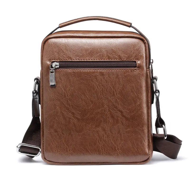  Casual Men Shoulder Bag Vintage Crossbody Bags High Quality Male Bag PU Leather Handbag Capacity Me - 33037298069