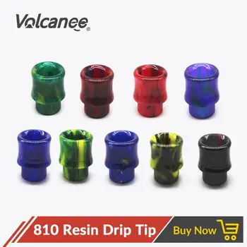 

Volcanee 810 Resin Drip Tip Wide Bore Mouthpiece 12.5mm Diameter For V12 RTA RDA Vape Tank Atomizer E-Cigarette Accessories