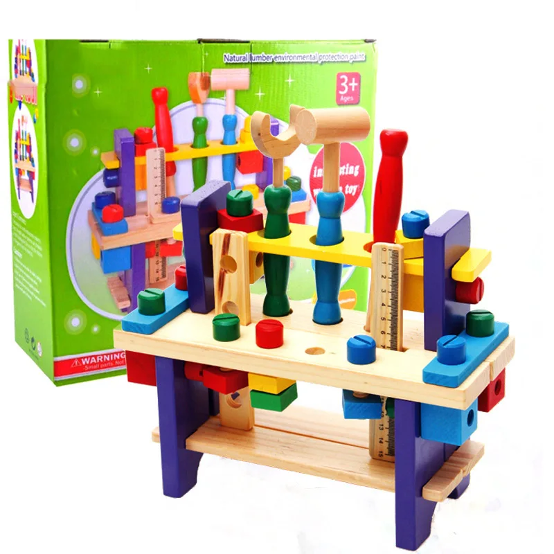 

Wooden Educational Toys, Early Education Teaching Aids, Wooden Workbench, Assembly Tool, Infant Teaching Aids Children Kids Baby