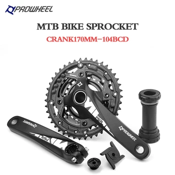 

Prowheel Bicycle MTB 10/11 Speed Crankset 170MM with Sprockets Bottom Bracket BB 36-26T 42-32-24T Mountain Bike Crank Set