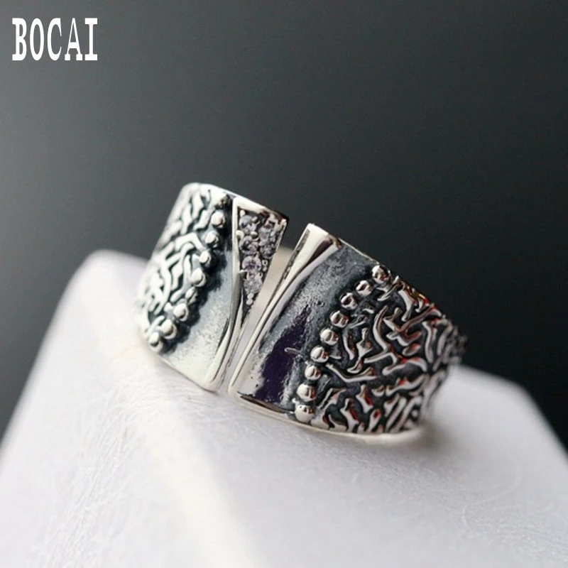 Anillo de plata de ley s925 niños, conjunto a mano, anillo de plata tailandesa de circón, anillo de plata mujer|Anillos| - AliExpress