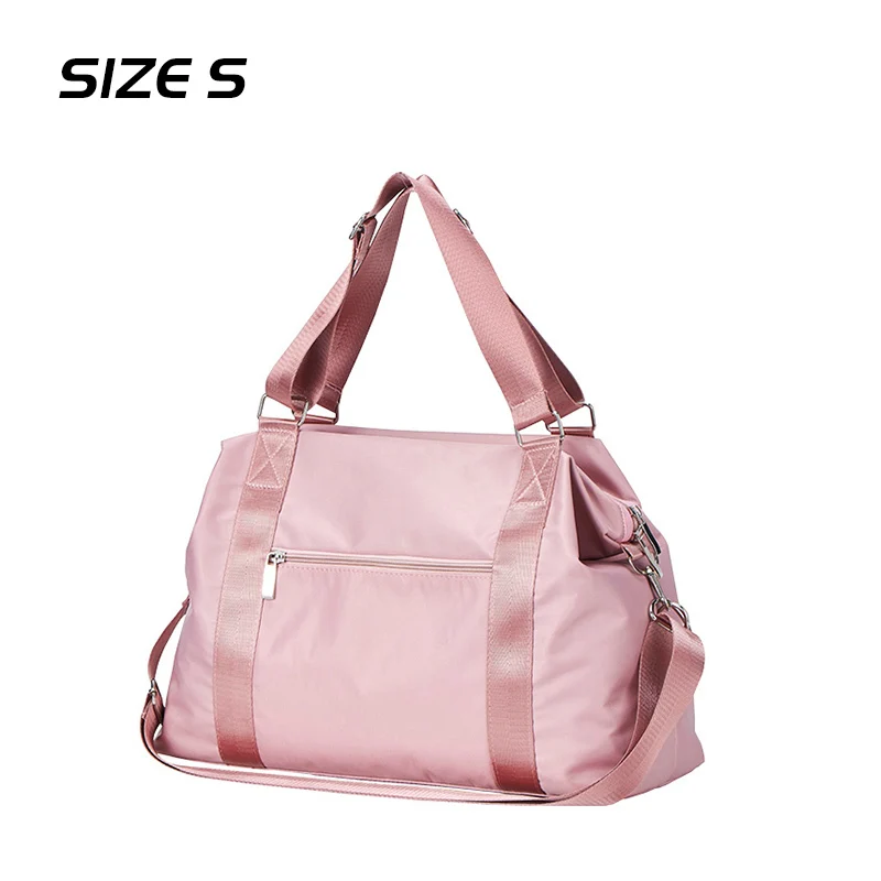 Дорожные сумки и багаж для женщин Дорожная сумка для путешествий женская сумка для багажа Холщовая Сумка нейлоновая сумка для выходных клатч для диктотеки - Цвет: Pink S