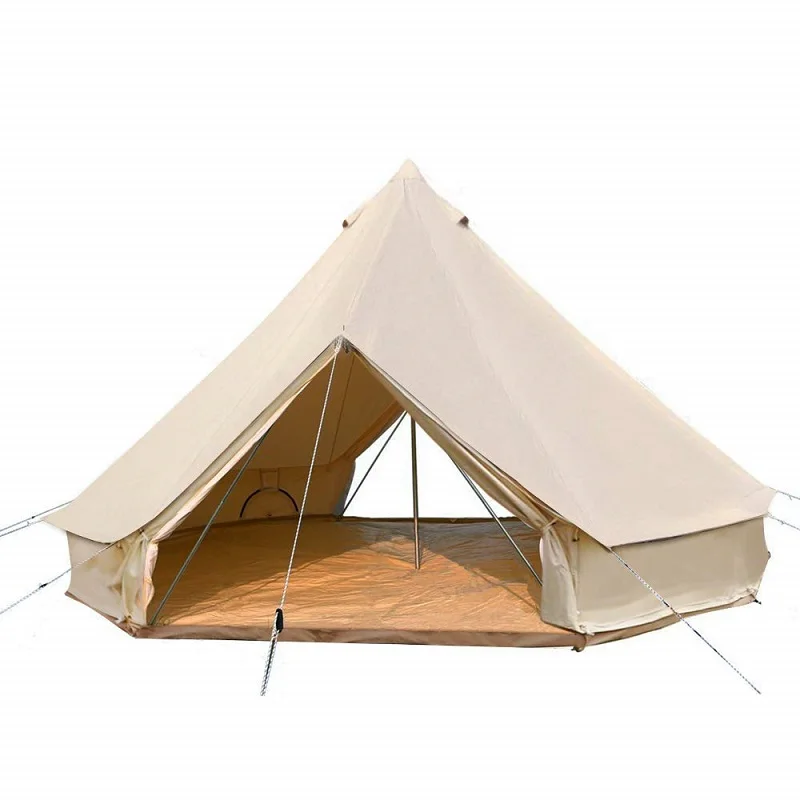 GRMTAMN водонепроницаемый ветрозащитный светильник цвета хаки, хлопок, брезентовый колокольчик, палатка для семейного отдыха и туризма, зимняя палатка - Цвет: 4M Double Door