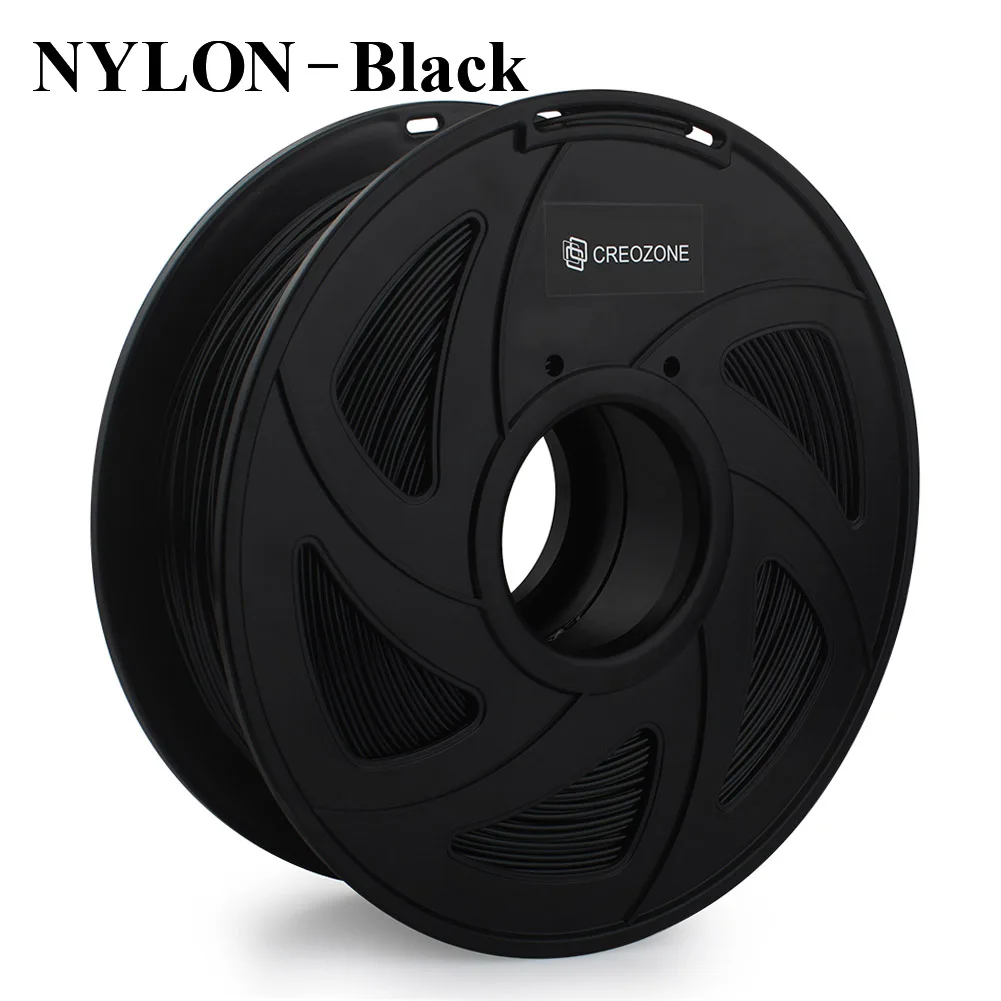 Nylon-Black 3D нить CREOZONE 1,75 мм 1 кг PLA ABS TPU PETG углеродная новая шелковая нить 3D пластиковая нить для принтера из России и Испании - Цвет: Nylon-Black