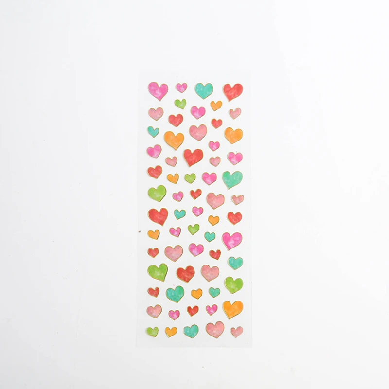 Love 1 шт./лот мультфильм вишня торт горячего тиснения Tansparent дневник Стикер Украшение для альбома канцелярские наклейки s - Цвет: Love