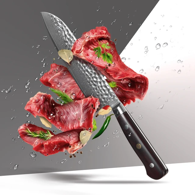 Hezhen 7 ' Hüvelykes Santoku Kés Japán Damaszkusz Vg10 Acél Húsvágó Szerszámok Borotva Éles Penge Legjobb Ajándék Séf - Image 5