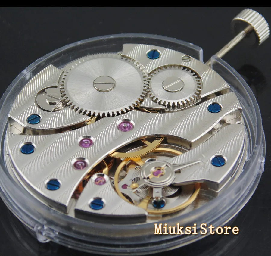 Механические часы Parnis movement 17 Jewels Asia 6497 с ручным заводом, подходят для мужских механических часов