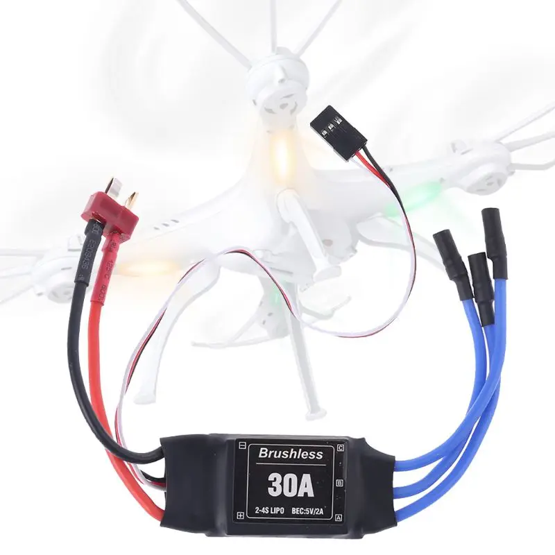 Бесколлекторный мотор Rc 30A ESC 2-4S электрический регулятор скорости с 5V 2A BEC для