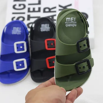 

Fashion Open Toe Summer Boys Leather Sandals for Baby Flat Children Beach Shoes Kids Sports Soft Non-slip Casual Toddler Sandals