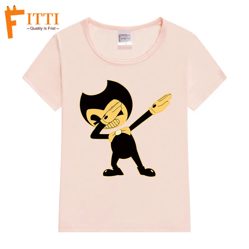 Одинаковые комплекты для семьи; Dab Bendy; хлопковая черная футболка; одинаковые комплекты для семьи; одежда для папы, дочки, сына, мамы и меня - Цвет: T127L-Pink