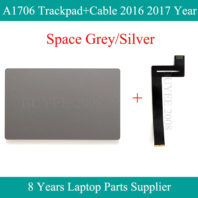 

Original Space Grey Silver A1706 Trackpad + Cable 821-01063-A 2016 2017 For Macbook Pro 13.3" A1706 Touchpad Flex Cable Tested