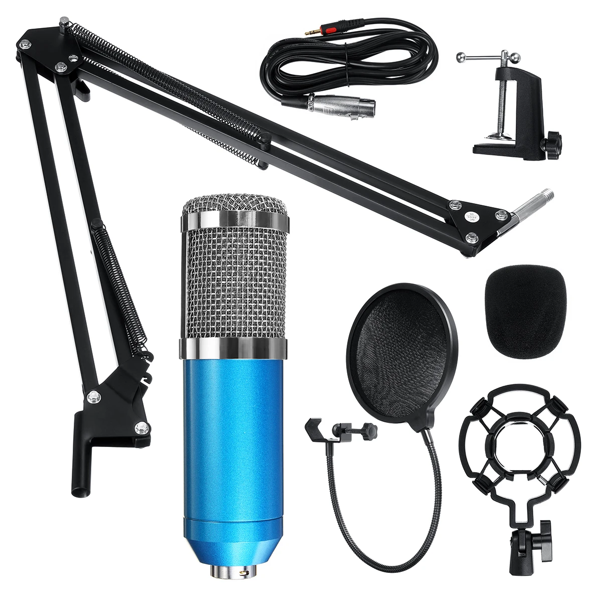 Студийный микрофон профессиональный микрофон bm 800 конденсаторный звукозаписывающий микрофон для компьютера микрофон mikrofon micro bm800