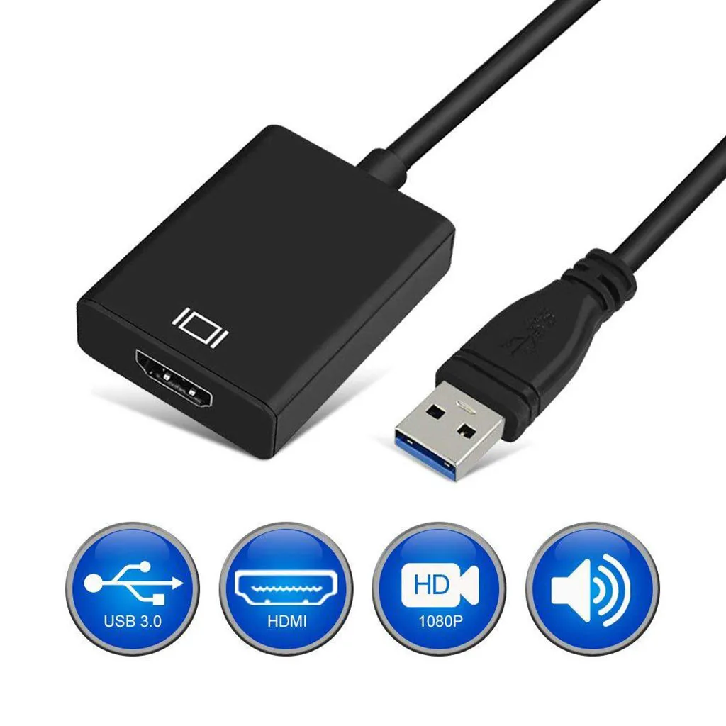 USB 3,0 к HDMI HD 1080P конвертер адаптер USB кабель для передачи данных для HDMI внешняя Видеокарта Multi touch монитор адаптер для Windows 7/8/10