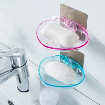 

Creative Crystal-Water Draining Soap Dish Suction Wall Soap Holder Creative Bathroom Soap Holder fragrant zao jia Soap Box