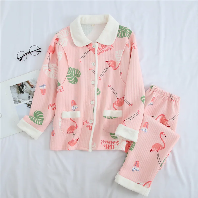 Осеннее и зимнее платье для беременных, плотный хлопковый костюм для кормления грудью, домашняя пижама для беременных женщин