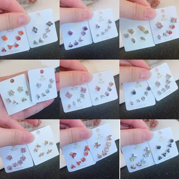 

30 Pairs/lot luxury fashion women earrings wholesale cute simple style women jewelry earrings lot 201105-37