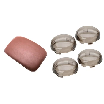 

1 Set Motorcycle Rear Passenger Seat Cushion & 4 Pcs Smoked Turn Signal Lens Covers Lenses