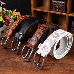 3.8cm Belts For Male The New PU Leather Men Belt Alloy Pin Buckle Fashion Luxury Designer Smooth Unisex Business Jeans Waistband