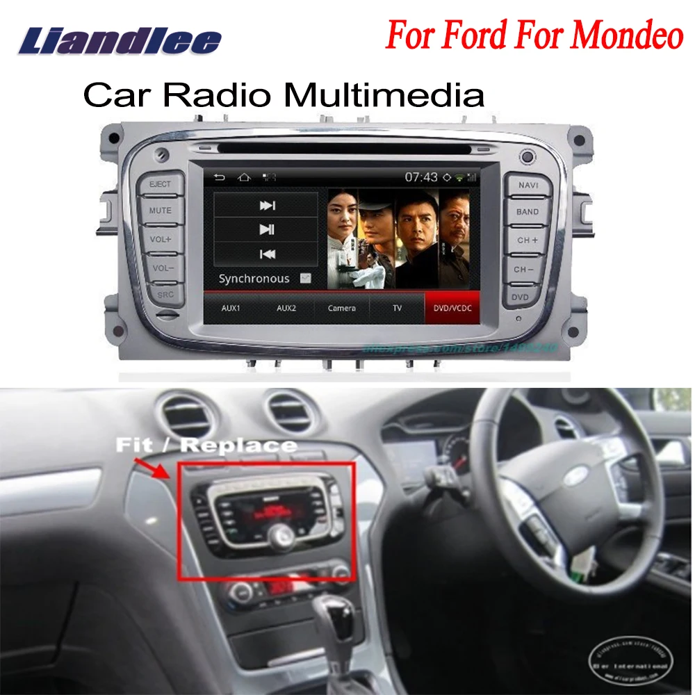Liandlee 2 Din Автомобильный Android для Ford/Mondeo 2007 ~ 2011 GPS навигация Радио ТВ CD DVD плеер Аудио