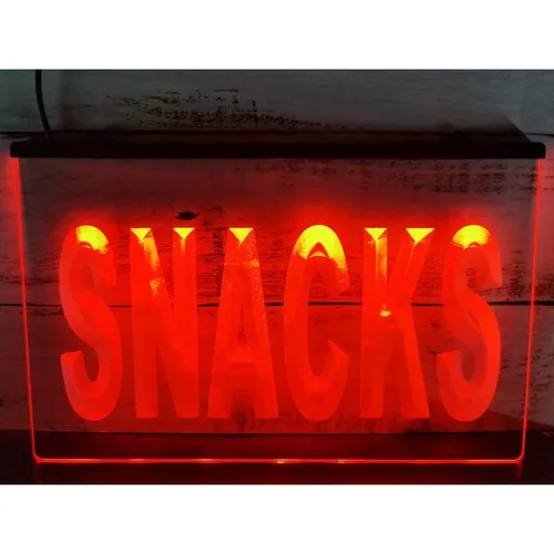 Buy Snacks Food Cafe Shop Bar Pub LED Neon Light Sign -I631