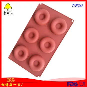 

than 6 Cavity Circle Donuts Silicone Cake Mold Silicone Handmade Soap Mold Snacks Baking Household DIY