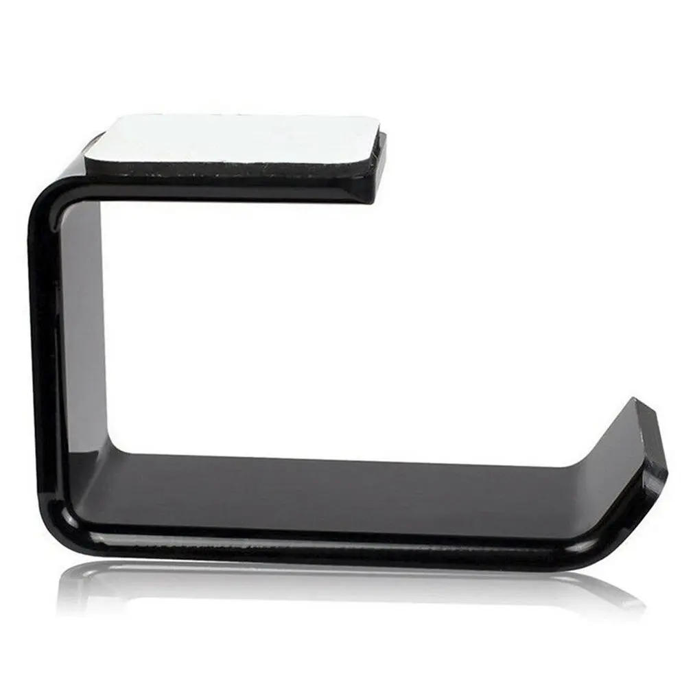 Simple Headphone Stand Hanger Hook Tape Under Desk Dual Headset Mount Holder Easy to Use afbeelding