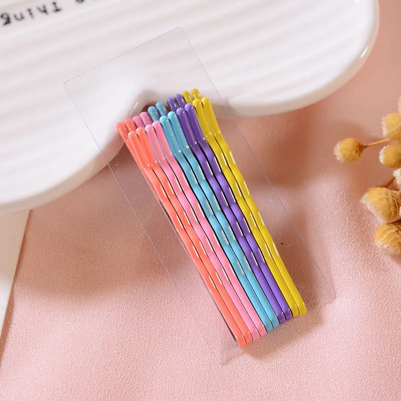 

10 Pcs/Lot Fashion Sweet Girl Alloy Hairclips Alloy Candy Color BB Handmade Female Hair Accessories Simple Hairpins